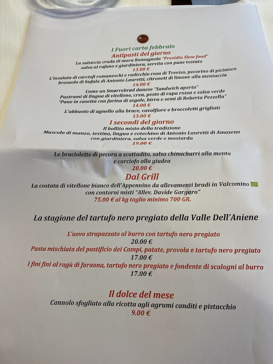 Menu Ristorante Sora Maria E Arcangelo-1