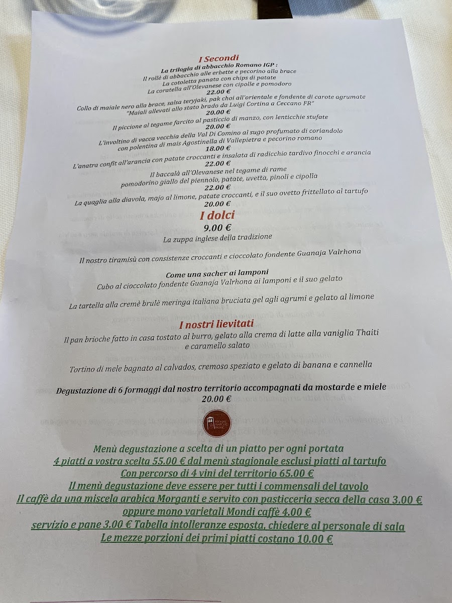 Menu Ristorante Sora Maria E Arcangelo-2