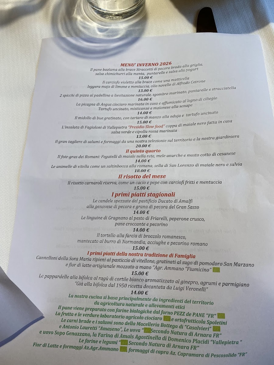 Menu Ristorante Sora Maria E Arcangelo-3