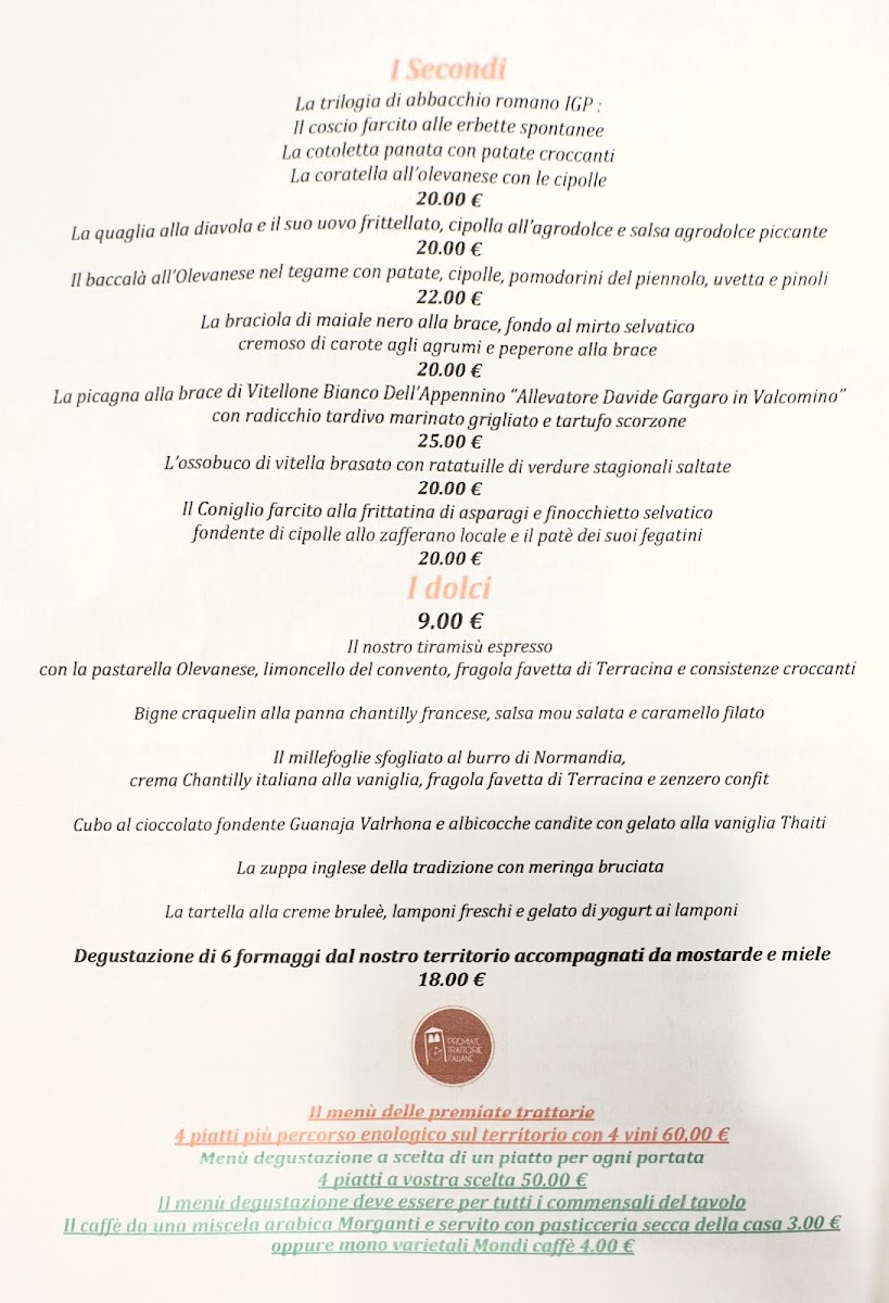 Menu Ristorante Sora Maria E Arcangelo-8