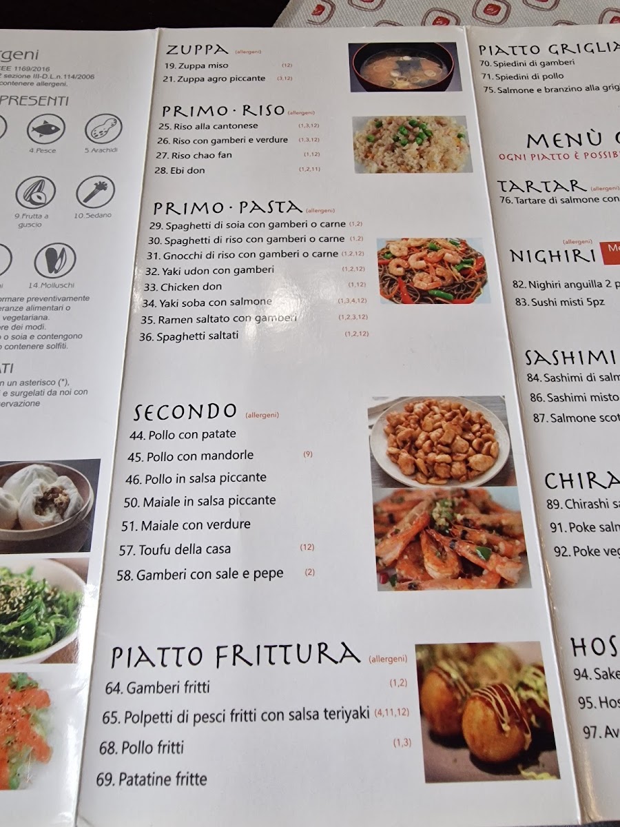 Menu Ristorante Take-5