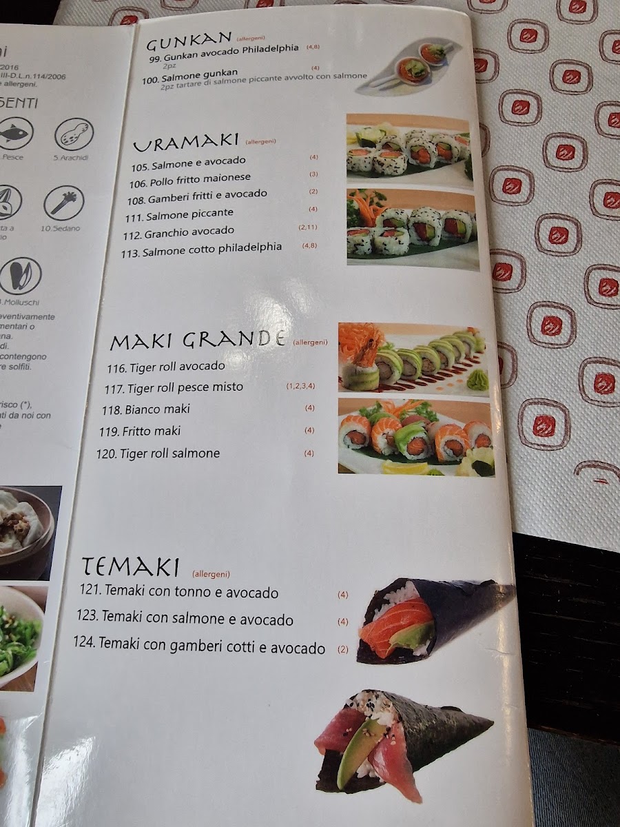 Menu Ristorante Take-8