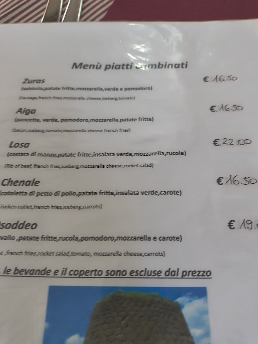 Menu Ristorante Trattoria Le Plaisir-1