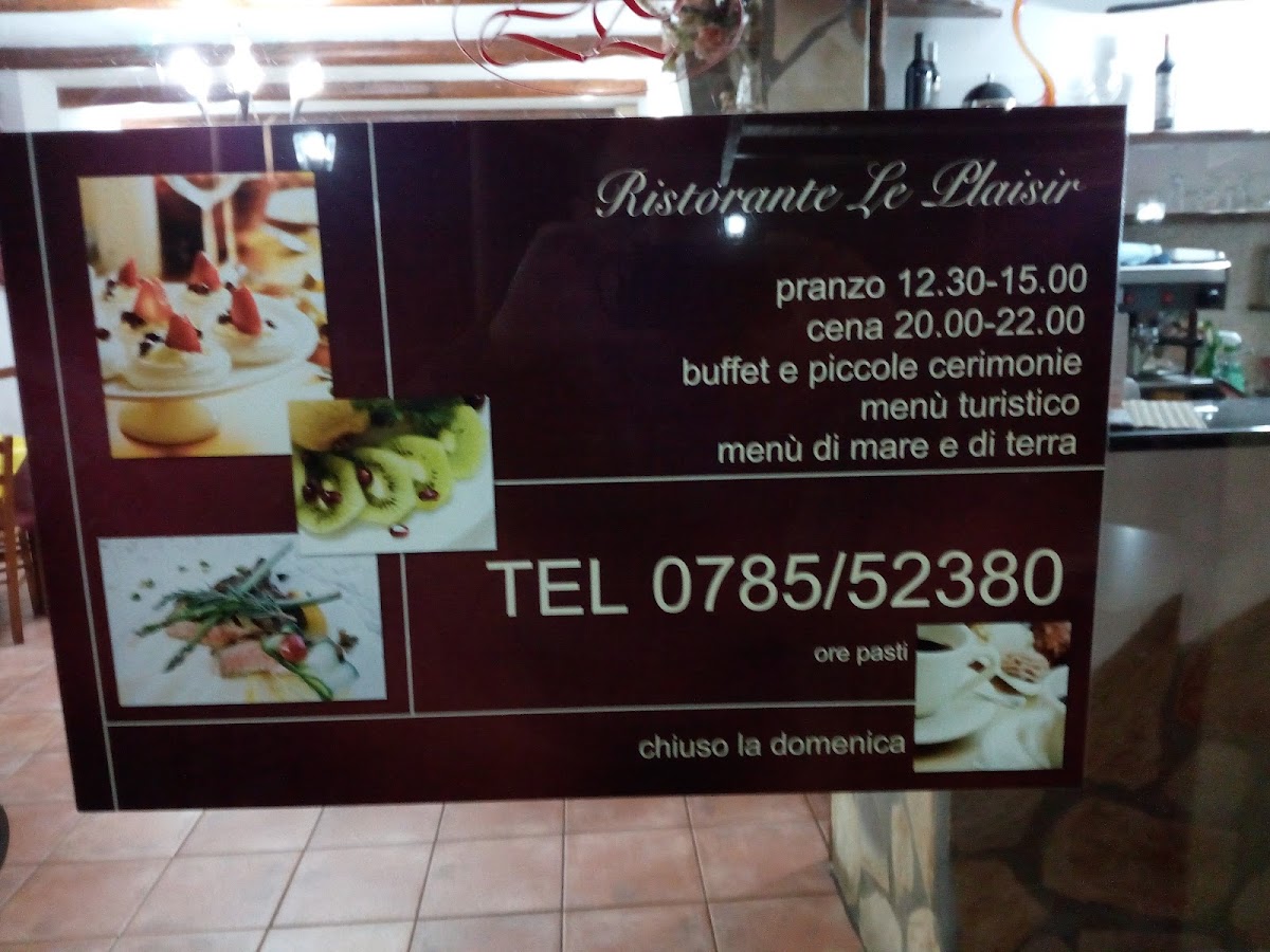 Menu Ristorante Trattoria Le Plaisir-4