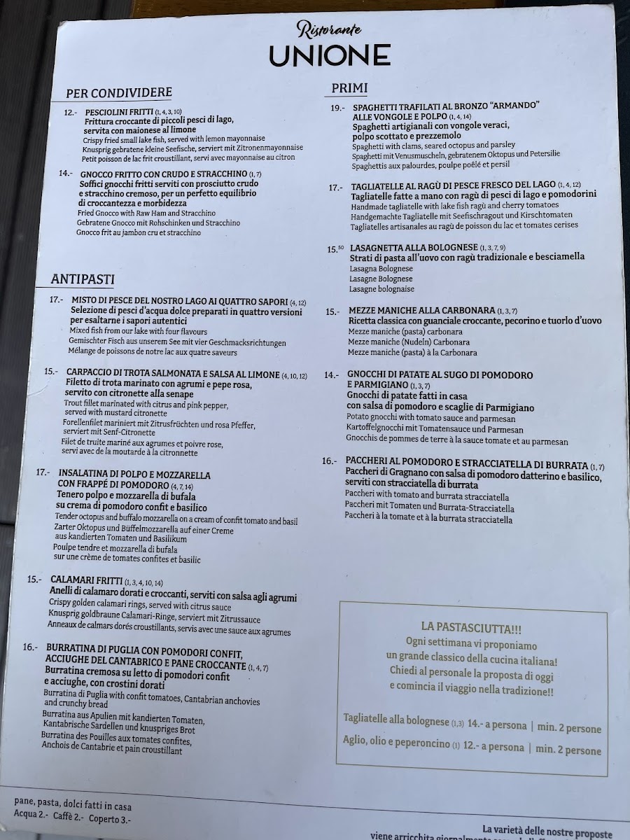 Menu Ristorante Unione-1