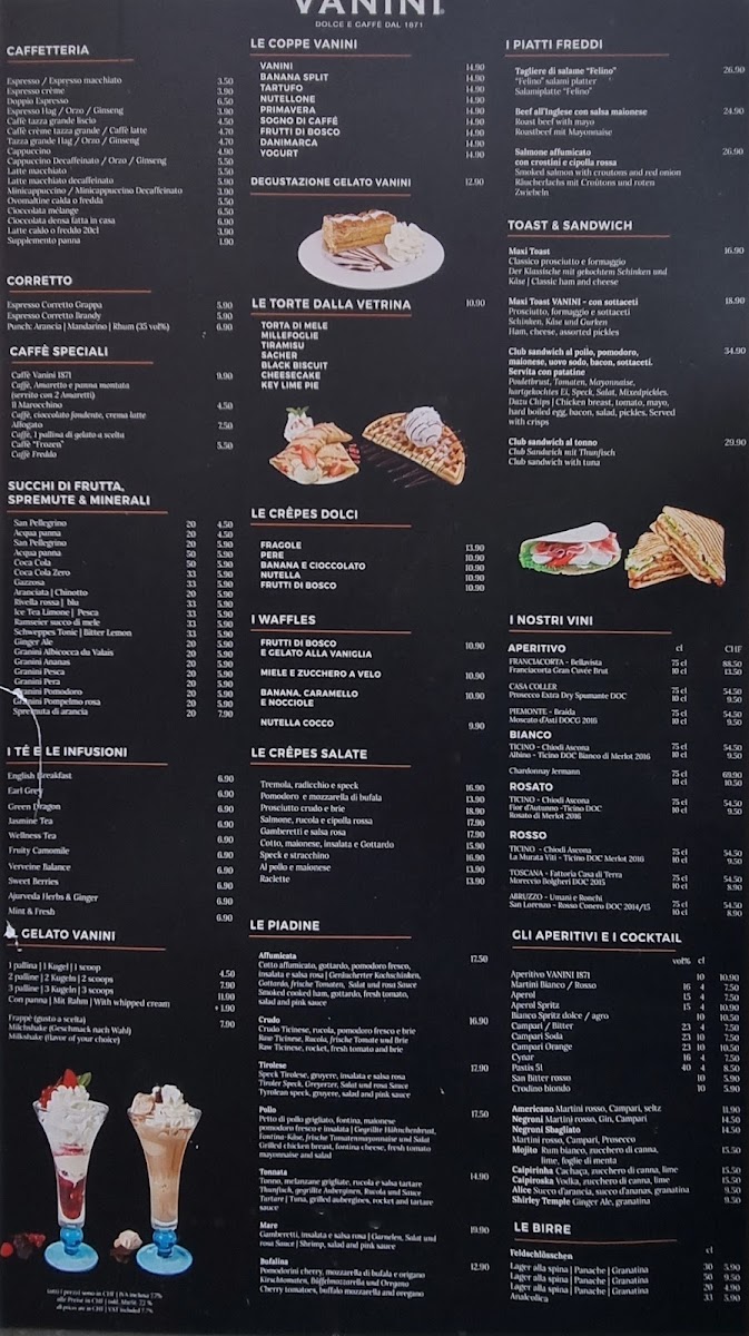 Menu Ristorante Vanini Dolce & Caffé-2