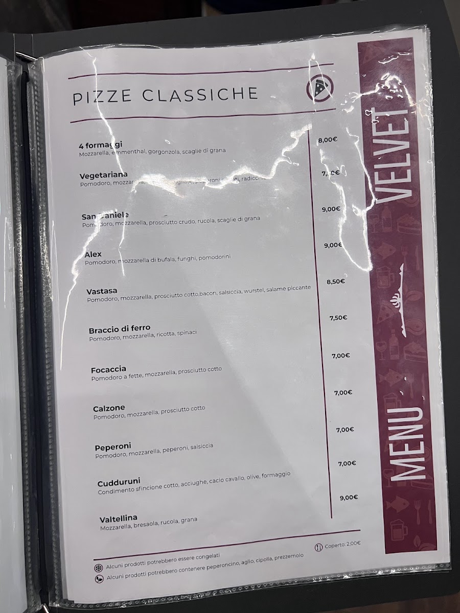 Menu Ristorante Velvet Bolognetta-3