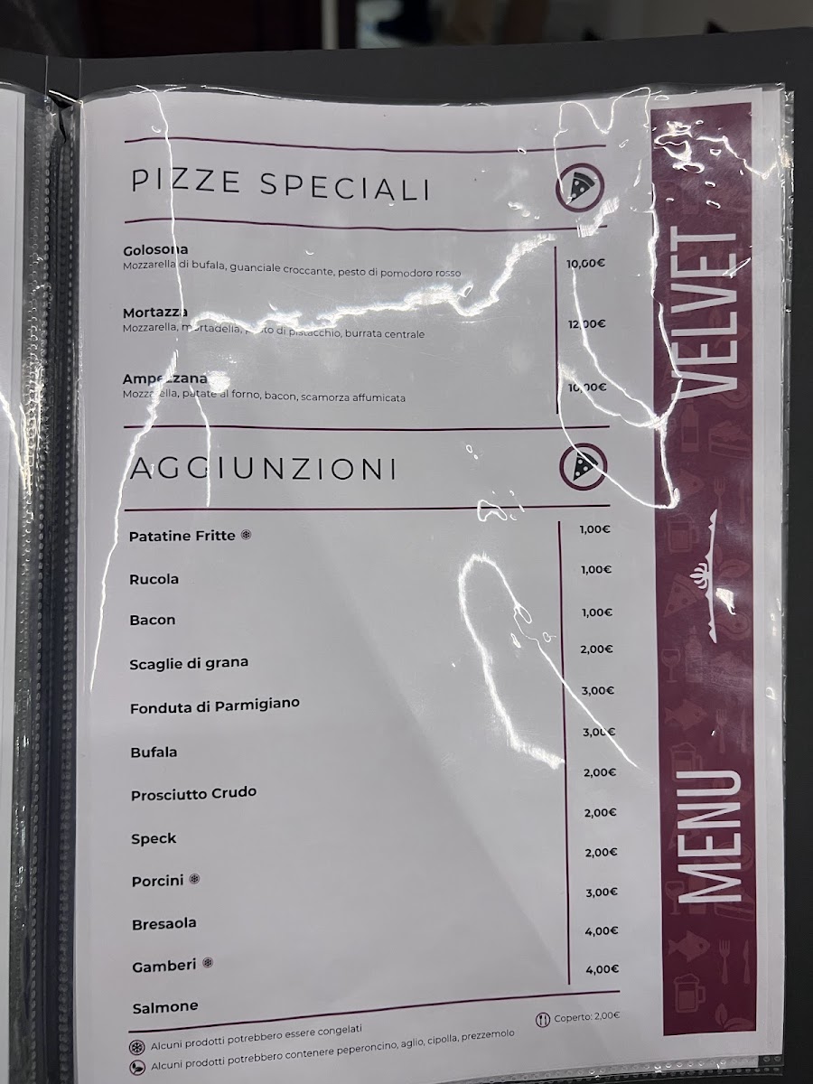 Menu Ristorante Velvet Bolognetta-4