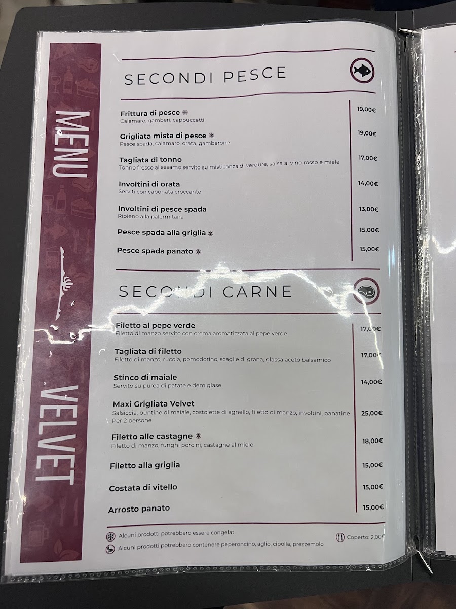 Menu Ristorante Velvet Bolognetta-5