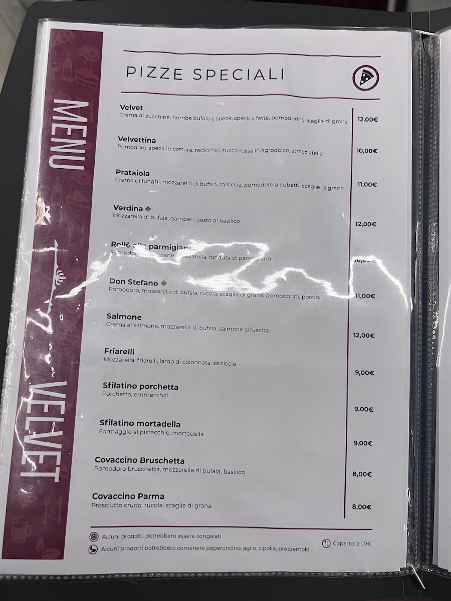 Menu Ristorante Velvet Bolognetta-7