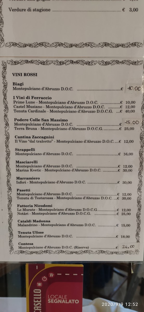 Menu Ristorante Villa Clesia-9