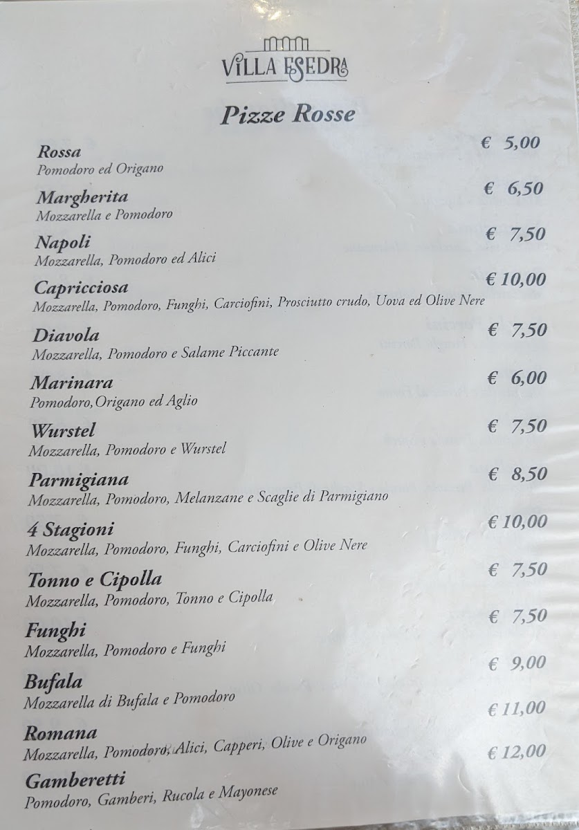 Menu Ristorante Villa Esedra-4