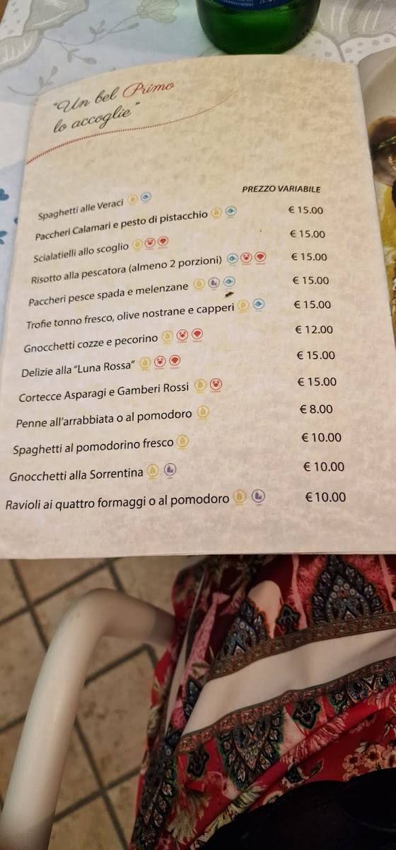 Menu Ristorante/pizzeria Luna Rossa-1