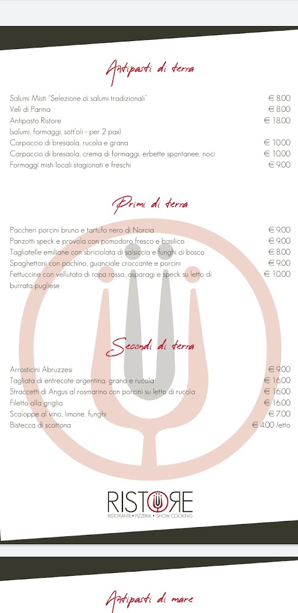 Menu Ristore Ristorante Pizzeria Self Service-9