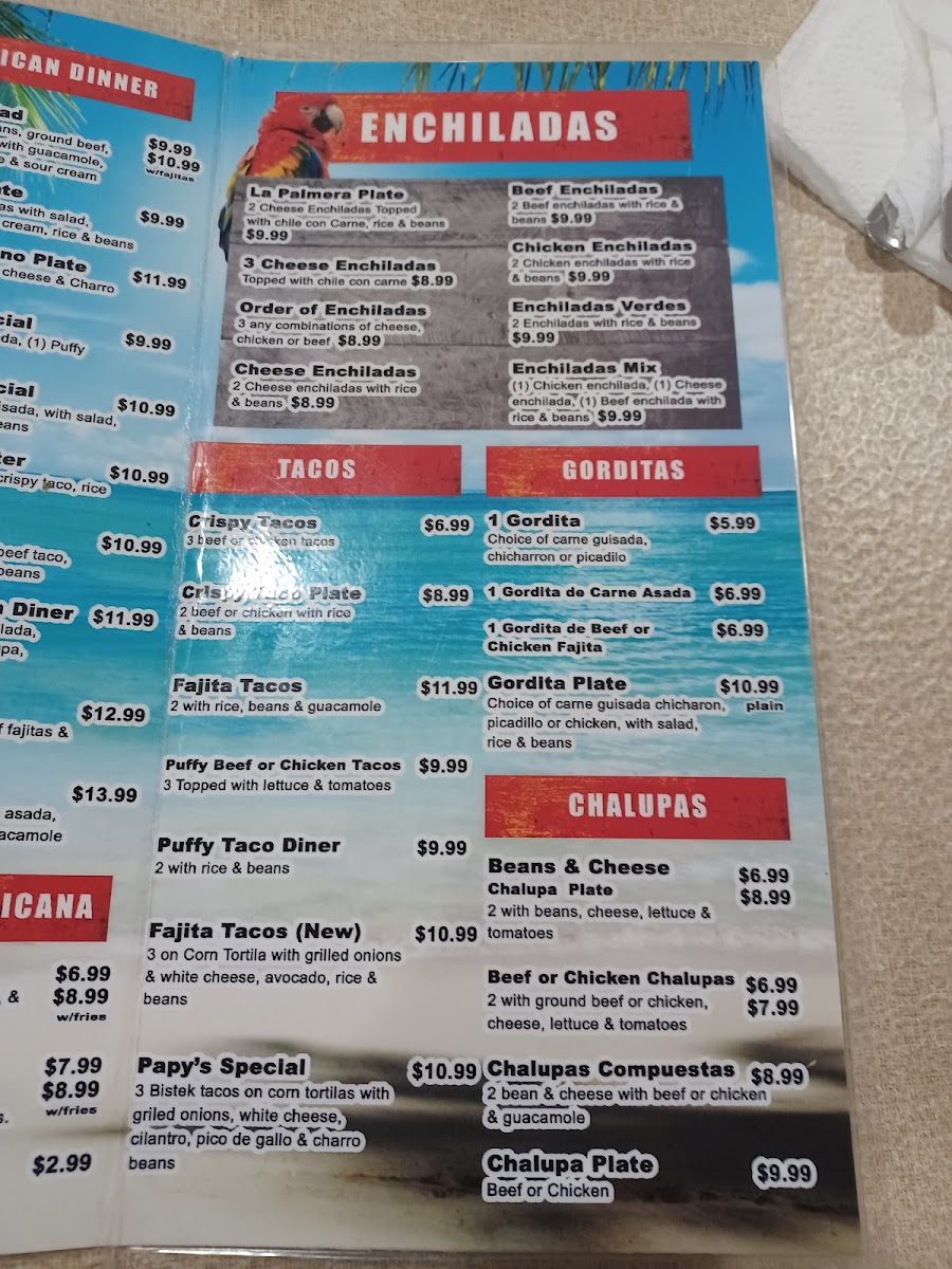 Menu Rita's Fiesta Cafe Llc-1