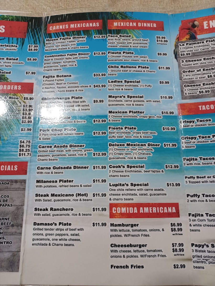 Menu Rita's Fiesta Cafe Llc-2