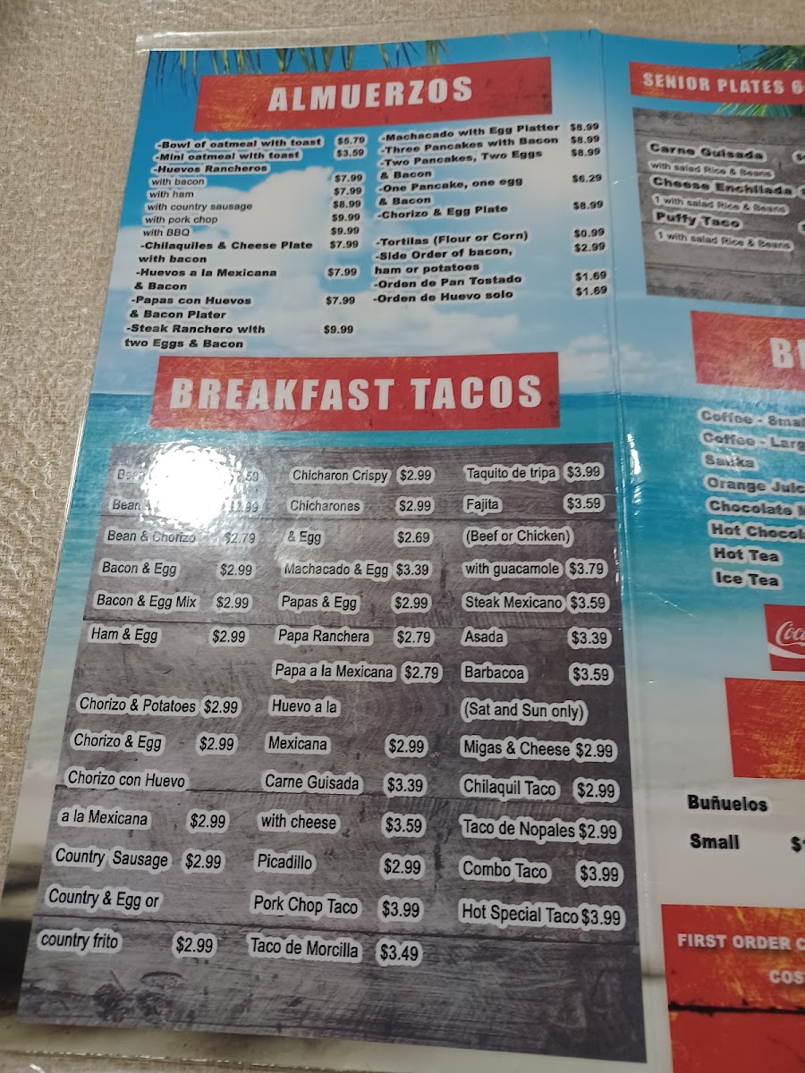 Menu Rita's Fiesta Cafe Llc-4