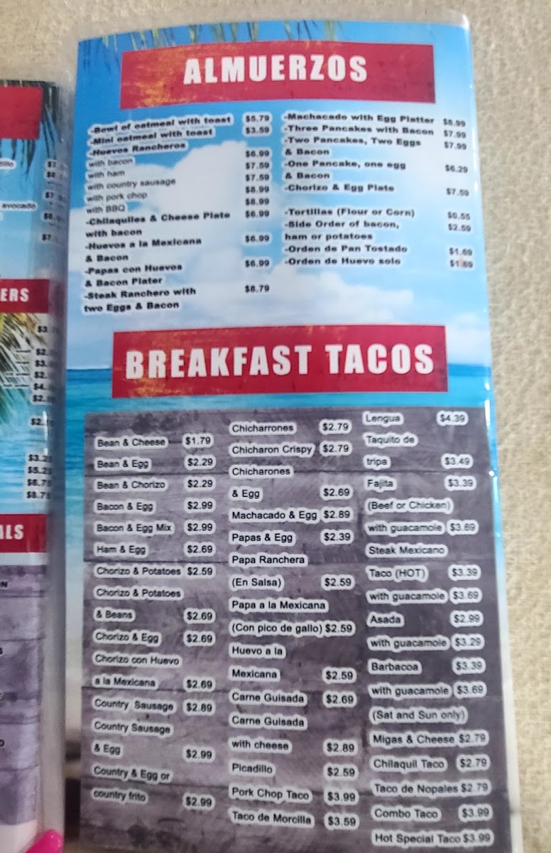 Menu Rita's Fiesta Cafe Llc-5