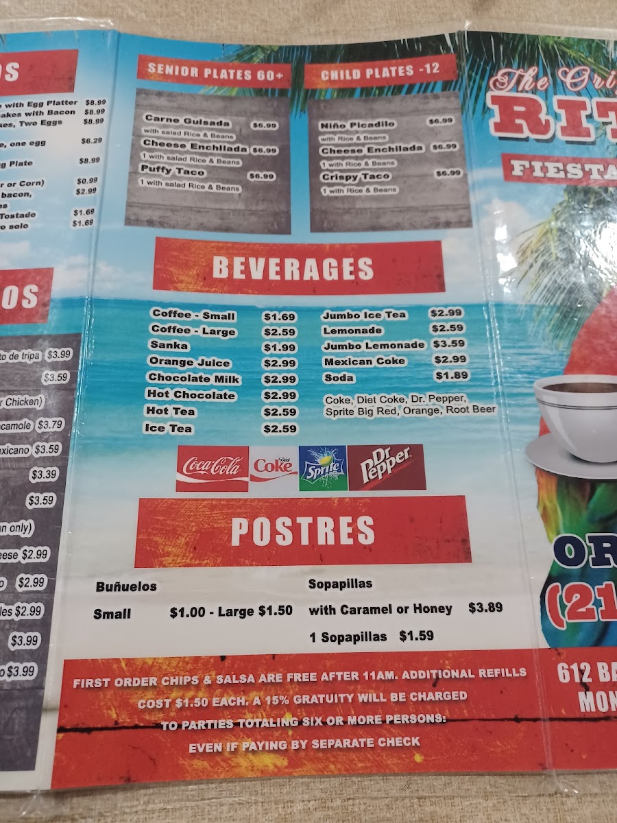 Menu Rita's Fiesta Cafe Llc-6