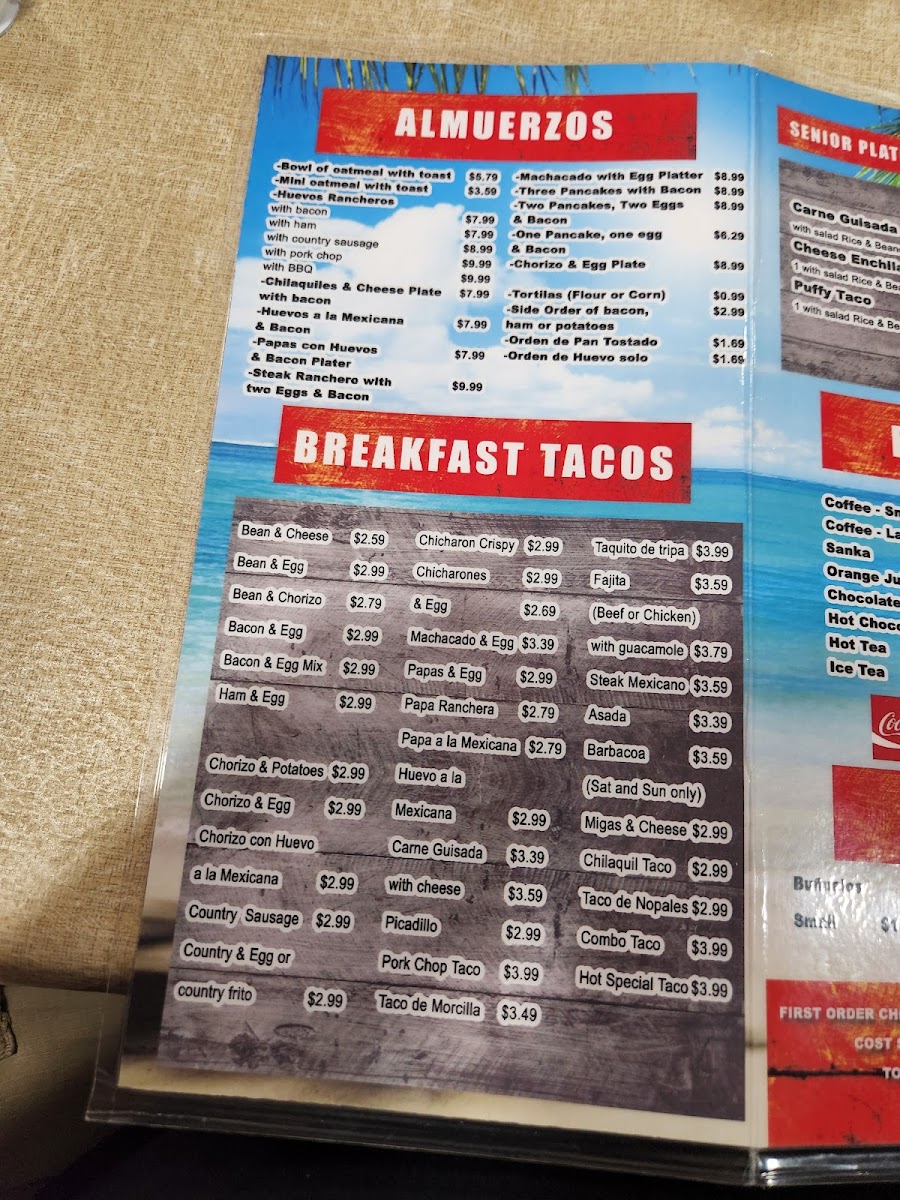 Menu Rita's Fiesta Cafe Llc-7