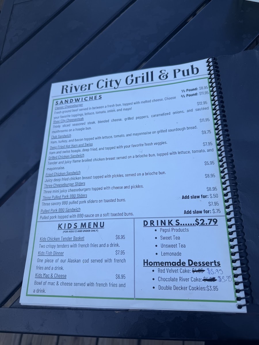Menu River City Grill & Pub-1