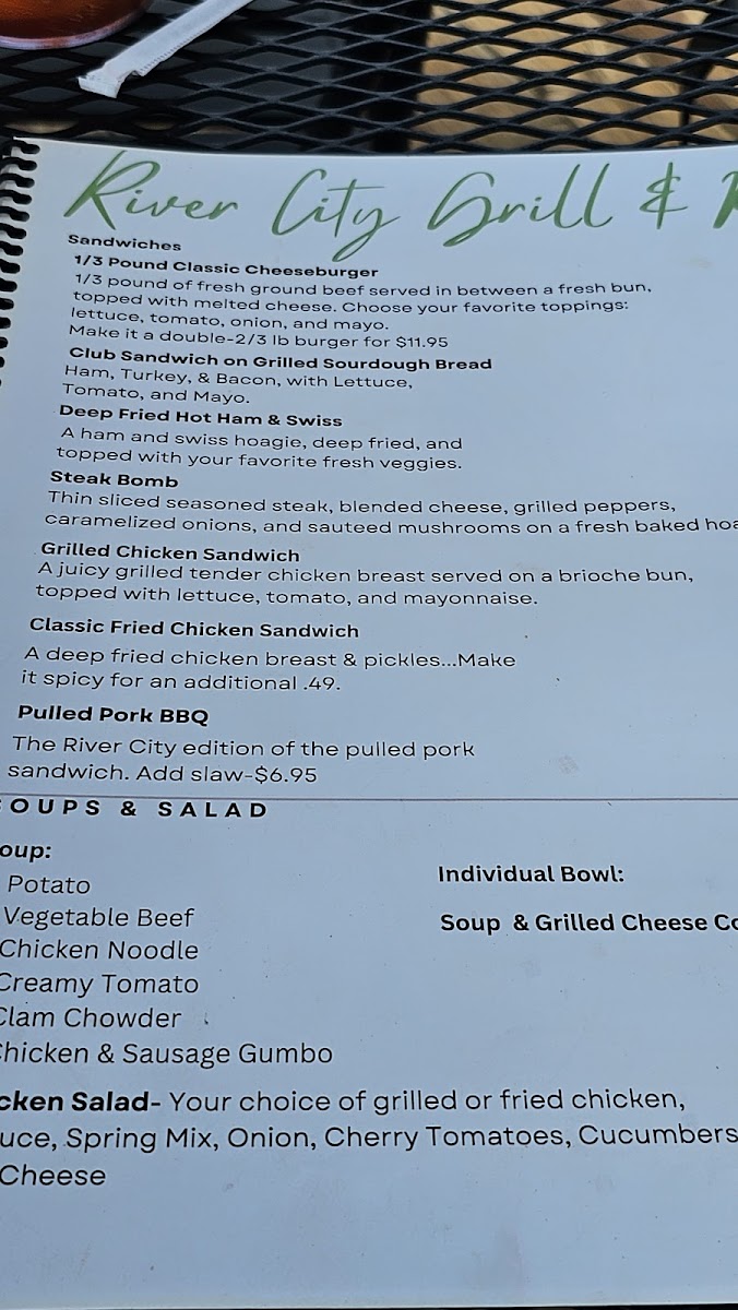 Menu River City Grill & Pub-3