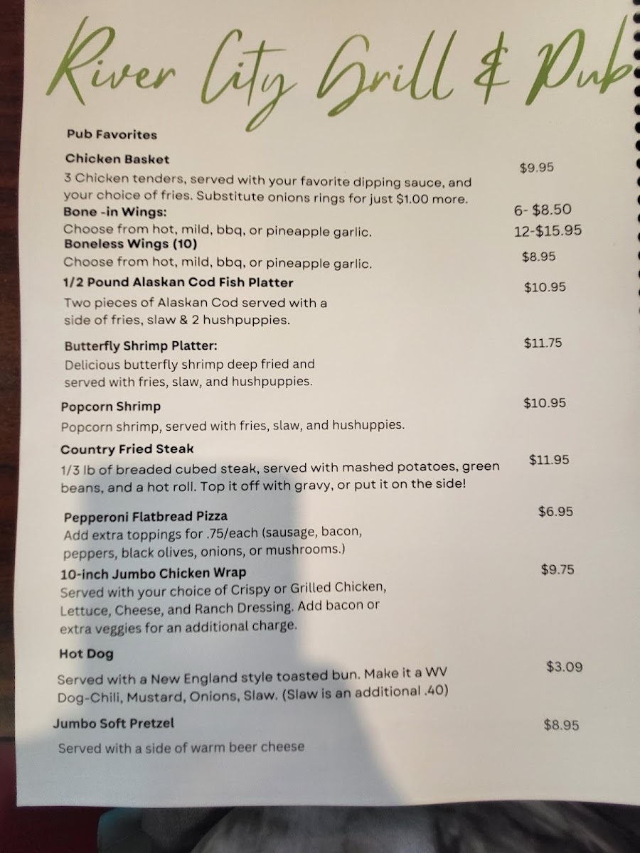 Menu River City Grill & Pub-6