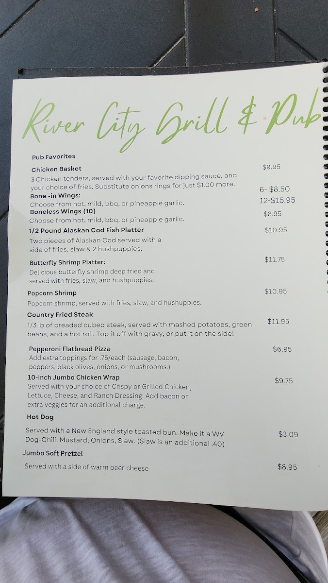 Menu River City Grill & Pub-8