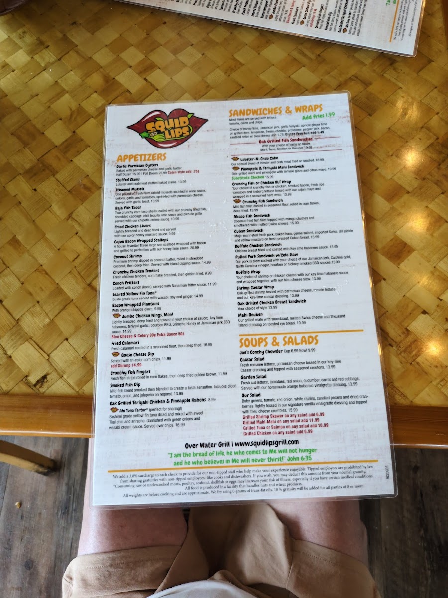 Menu River Deck At Squid Lips-6