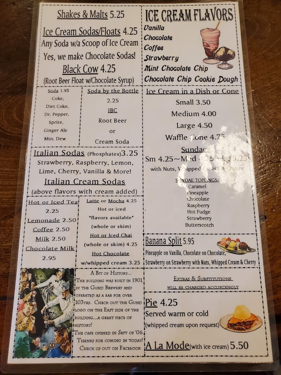 Menu River House Soda Fountain & Cafe-1