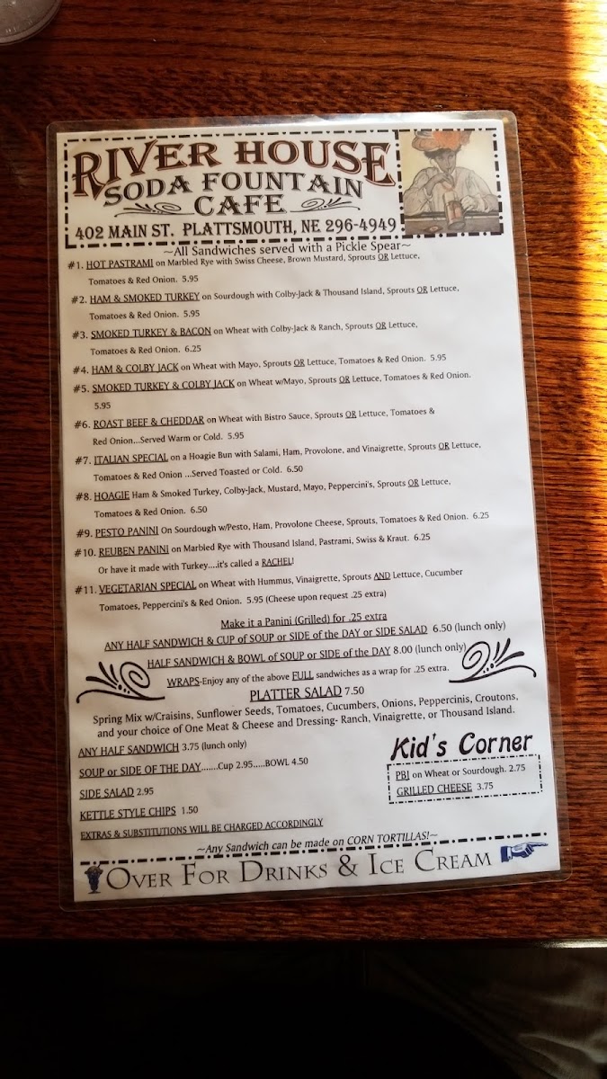 Menu River House Soda Fountain & Cafe-10
