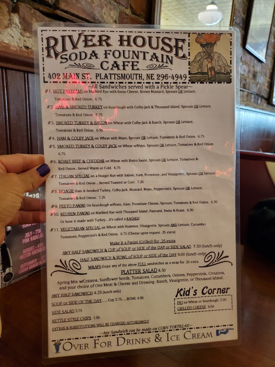 Menu River House Soda Fountain & Cafe-5
