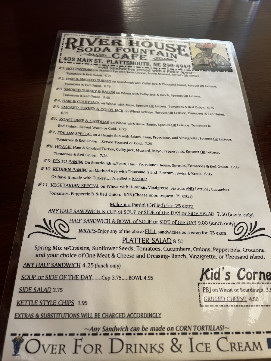 Menu River House Soda Fountain & Cafe-8