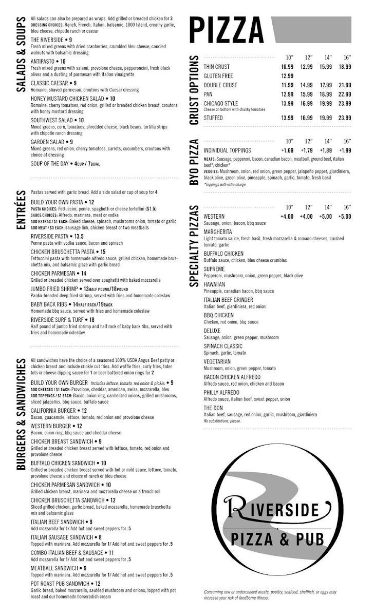 Menu Riverside Pizza & Pub - Oswego-1