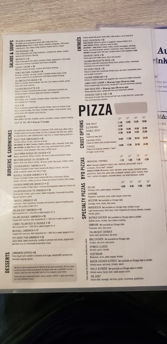 Menu Riverside Pizza & Pub - Oswego-3
