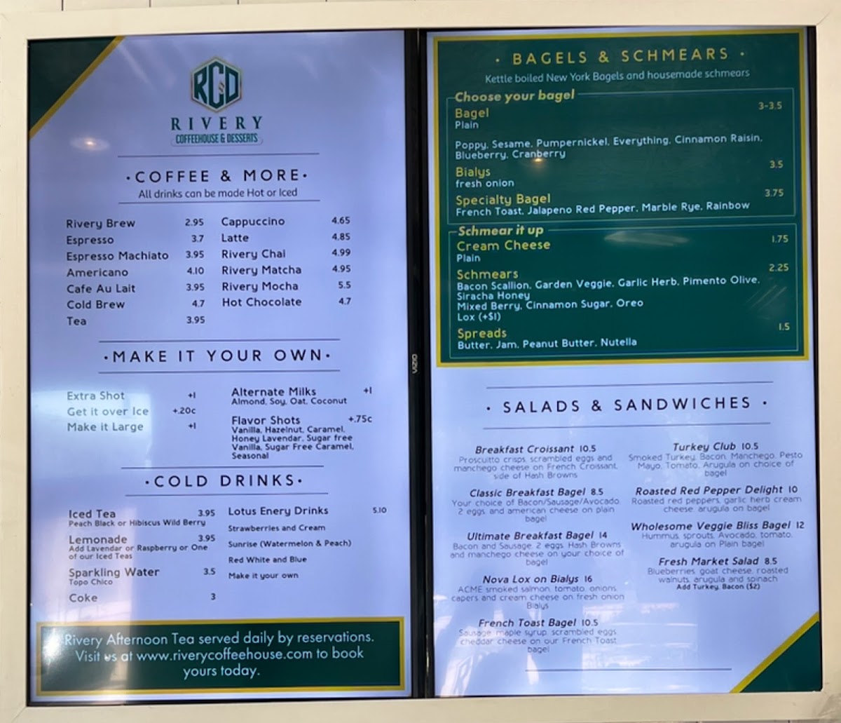 Menu Rivery Coffee & Bagels-3