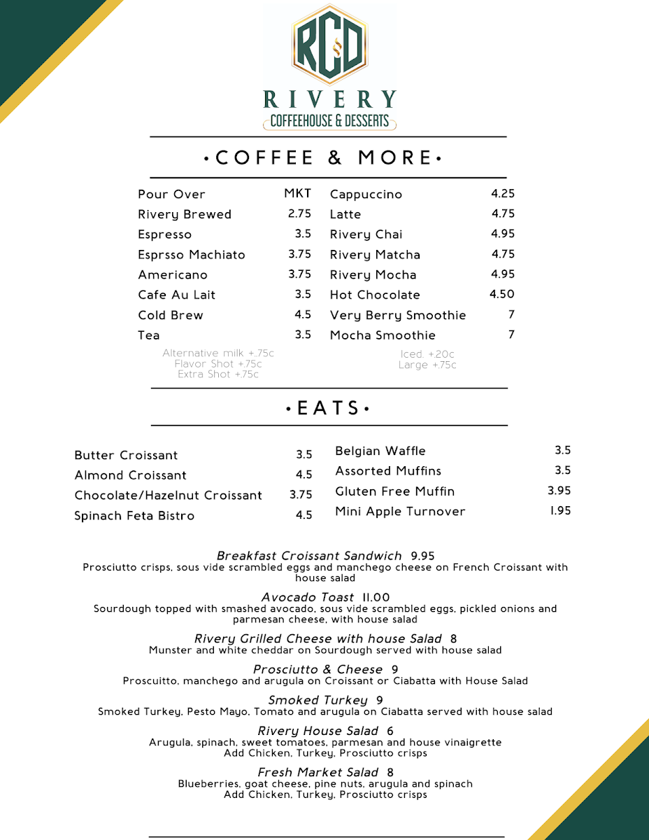 Menu Rivery Coffee & Bagels-9
