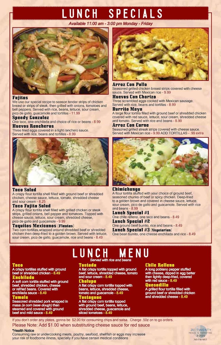Menu Riviera Maya Mexican Grill-1