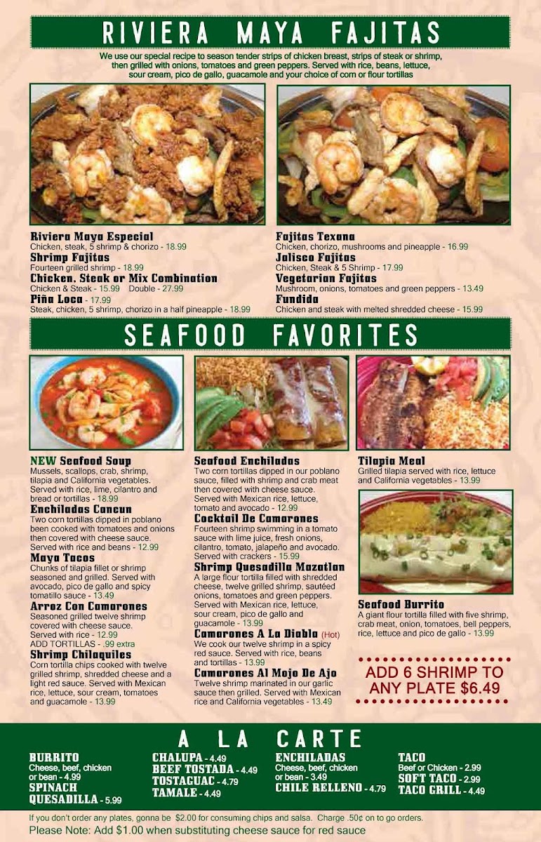 Menu Riviera Maya Mexican Grill-3