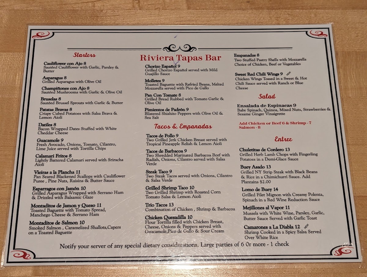 Menu Riviera Tapas Bar-4