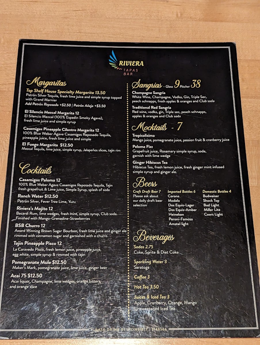 Menu Riviera Tapas Bar-5