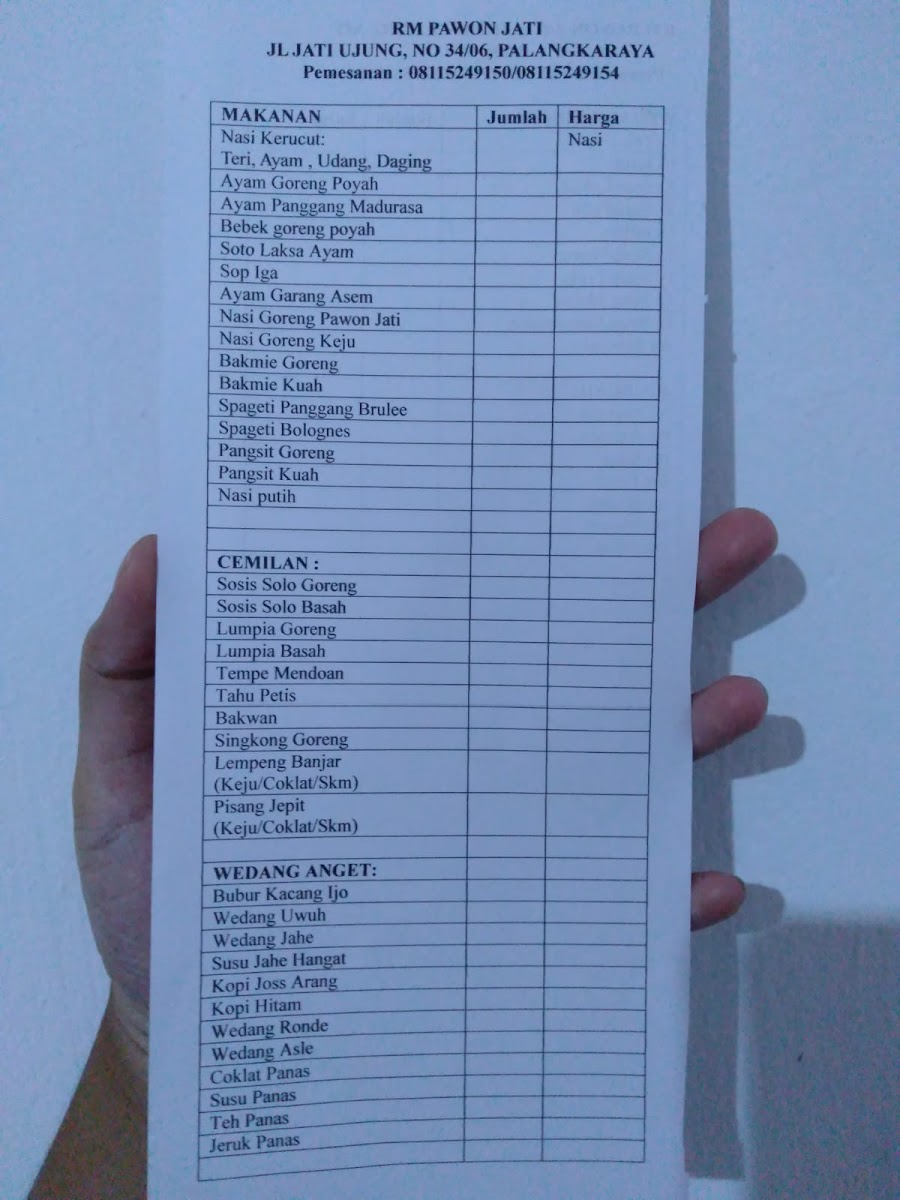 Menu Rm. Pawon Jati-10