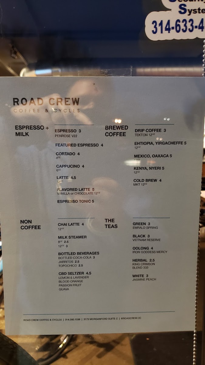 Menu Road Crew Coffee & Cycles-2