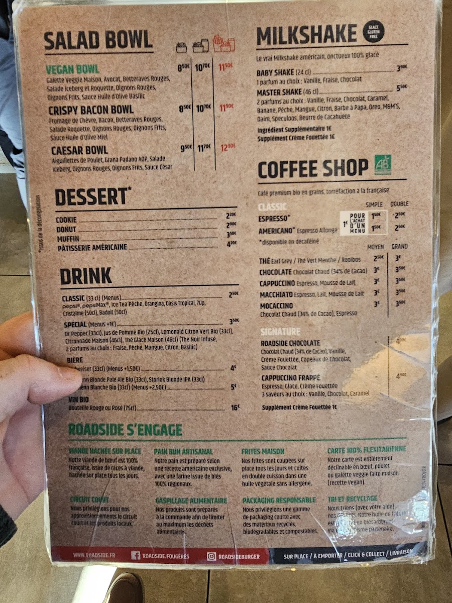 Menu Roadside | Burger Restaurant Fougères-5