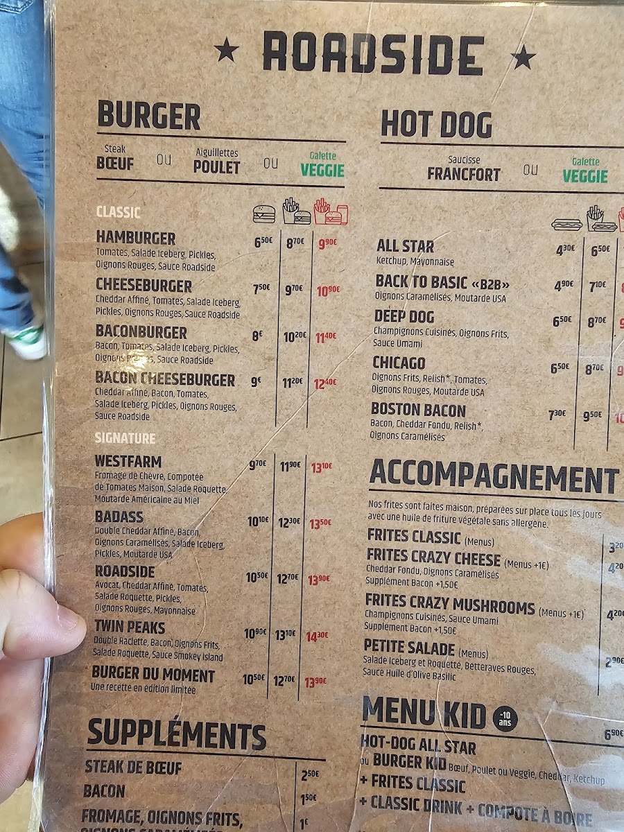 Menu Roadside | Burger Restaurant Fougères-6