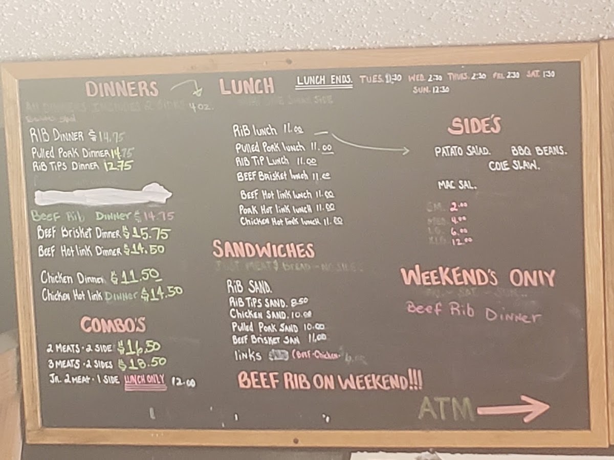 Menu Robert Earl's Bbq-7