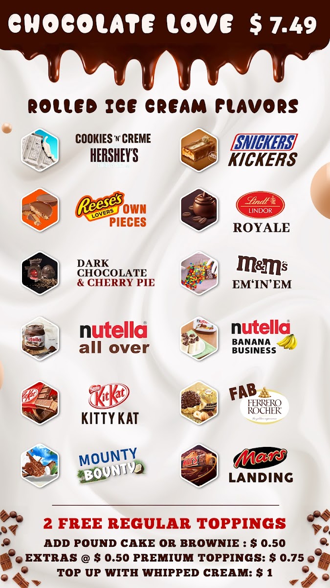 Menu Rock N Roll Ice Creams | Brampton's Best Rolled Ice Cream-3