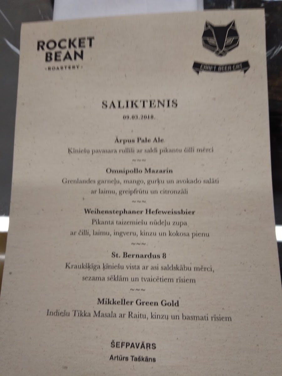 Menu Rocket Bean Roastery-4