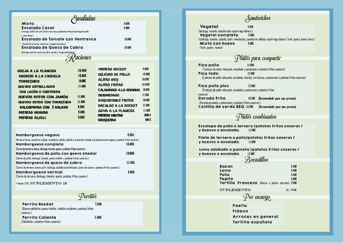 Menu Rocket Restaurante-1