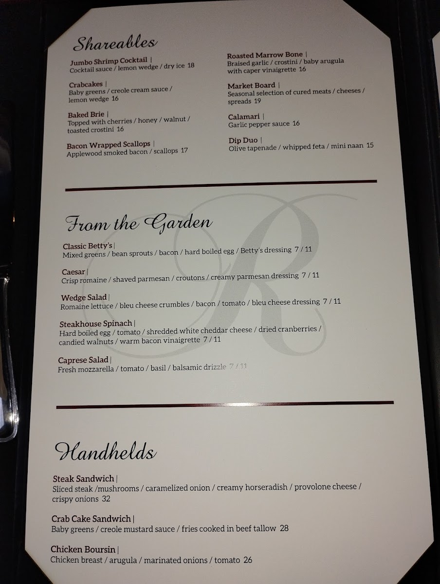Menu Rockwell's-2